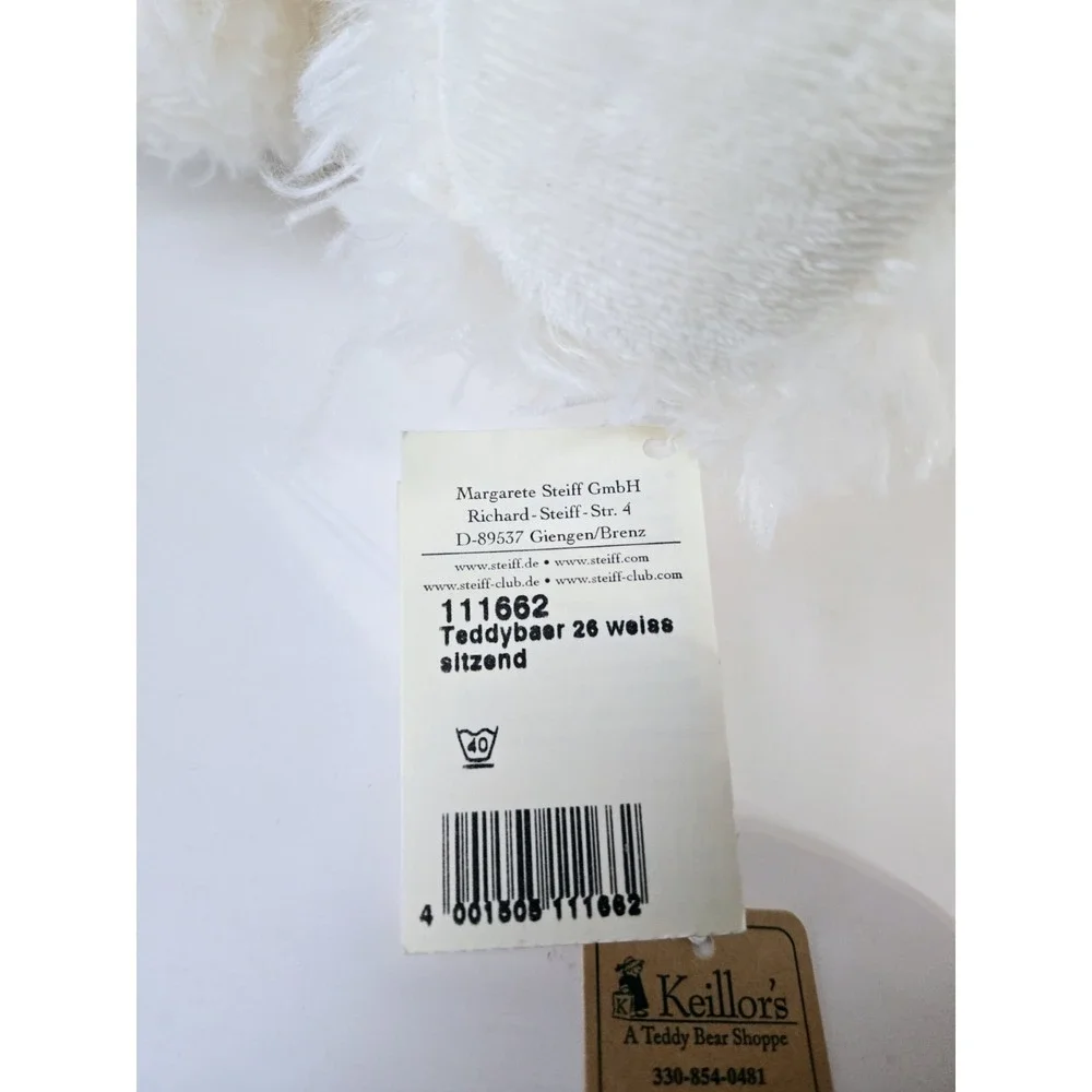 Steiff Teddy bear white w/ tags 111662 9
